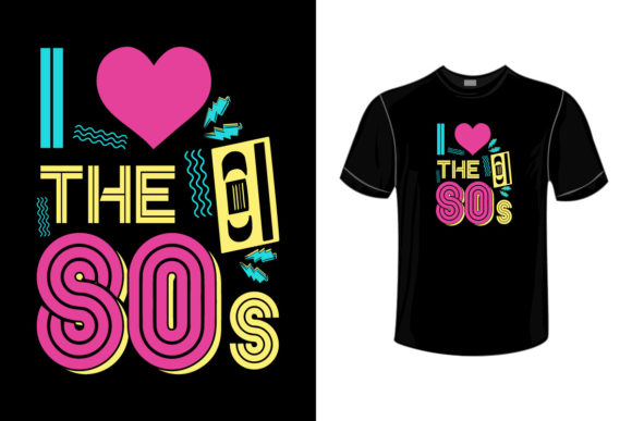 80s T-shirt Design: Graphics & Print Templates