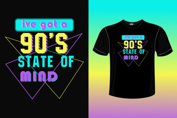 90s Themed T-Shirt Design: Graphics & Print Templates