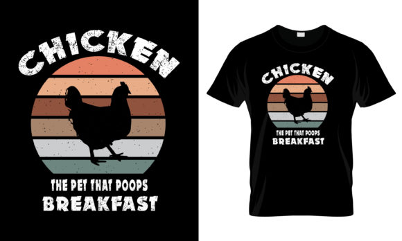Chicken the That Poops Breakfast T-Shirt: Graphics & Print Templates