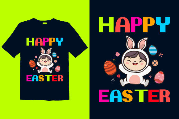 Easter Day T-shirt Design 003: Graphics & Print Templates