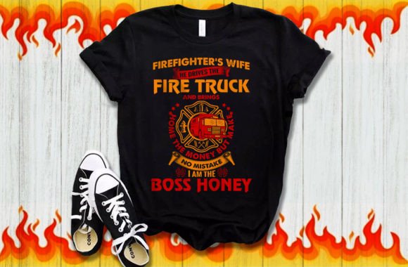 Firefighter T Shirt Design 1 - Graphics & Print Templates