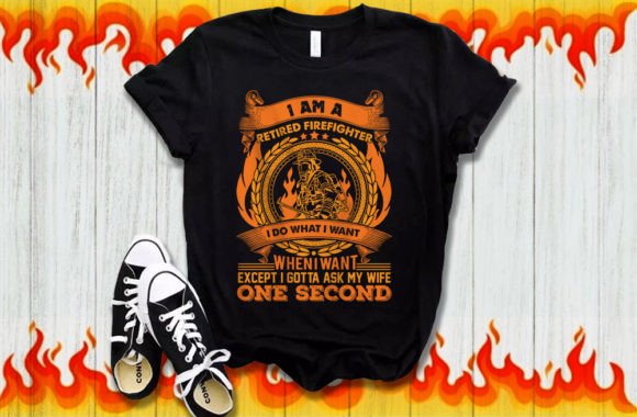 Firefighter T Shirt Design 4: Graphics & Print Templates