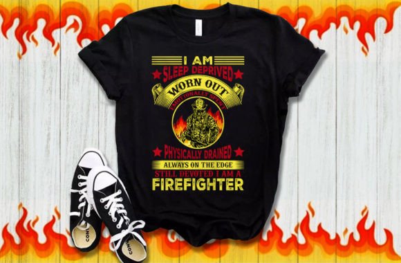 Firefighter T Shirt Design 6: Graphics & Print Templates