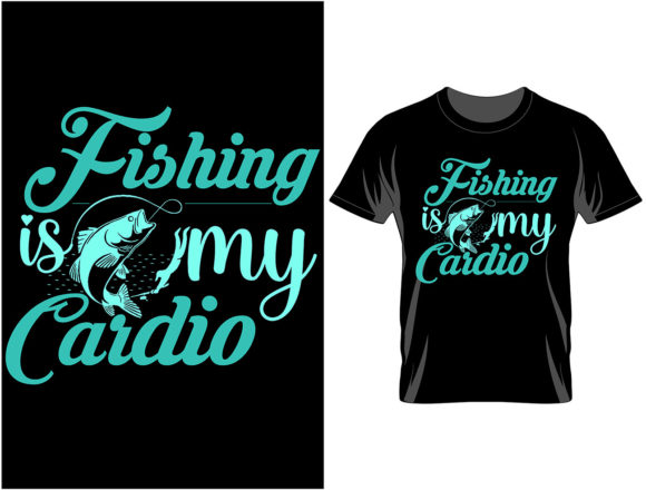 Fishing Typography T-Shirt Design 2: Graphics for Print Templates
