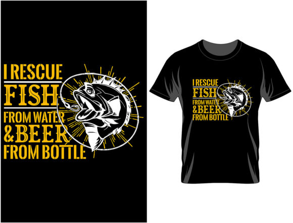 Fishing Typography T Shirt Design 4: Graphics & Print Templates