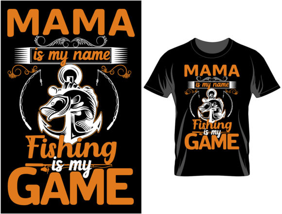 Fishing Typography T Shirt Design 7: Graphics & Print Templates