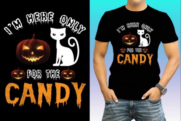 Halloween Candy Custom T-Shirt Design: Graphics & Print Templates