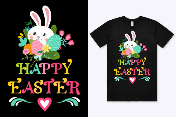 Happy Easter T-Shirt Design 3: Graphics & Print Templates