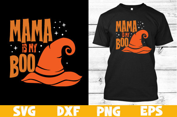 Mama Is My Boo Halloween T Shirt Design