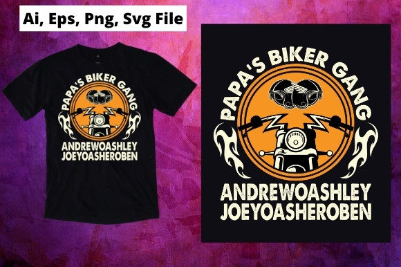 Papa’s Biker T-shirt Design