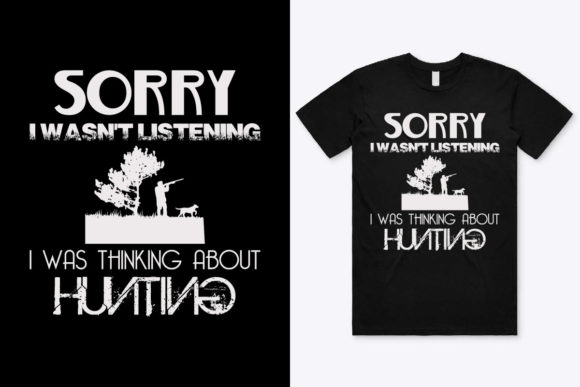Thinking About Hunting T-Shirt Design: Graphics & Print Templates